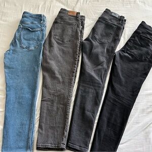 Madewell BUNDLE Women's Black and Blue Skinny Jeans